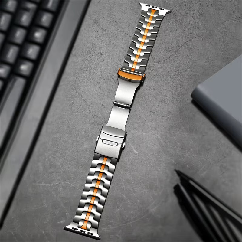 Stainless Steel Strap for  Watch Series 10 9 8 7 46Mm 45Mm SE 6 42Mm 44Mm Metal Bracelet Band for Iwatch Ultra Ultra2 49Mm