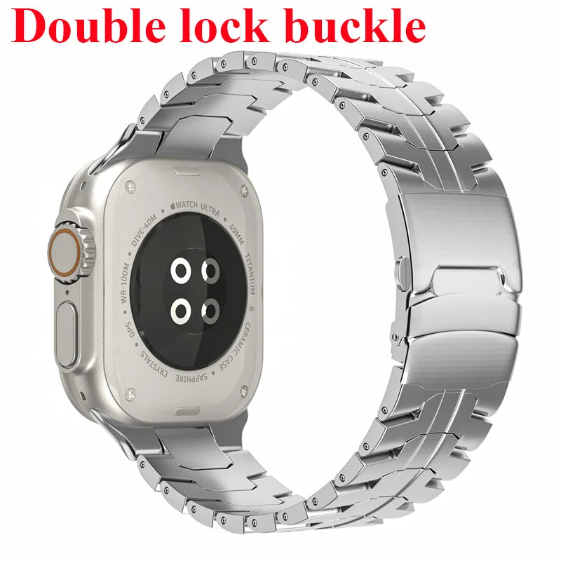 Stainless Steel Strap for  Watch Series 10 9 8 7 46Mm 45Mm SE 6 42Mm 44Mm Metal Bracelet Band for Iwatch Ultra Ultra2 49Mm