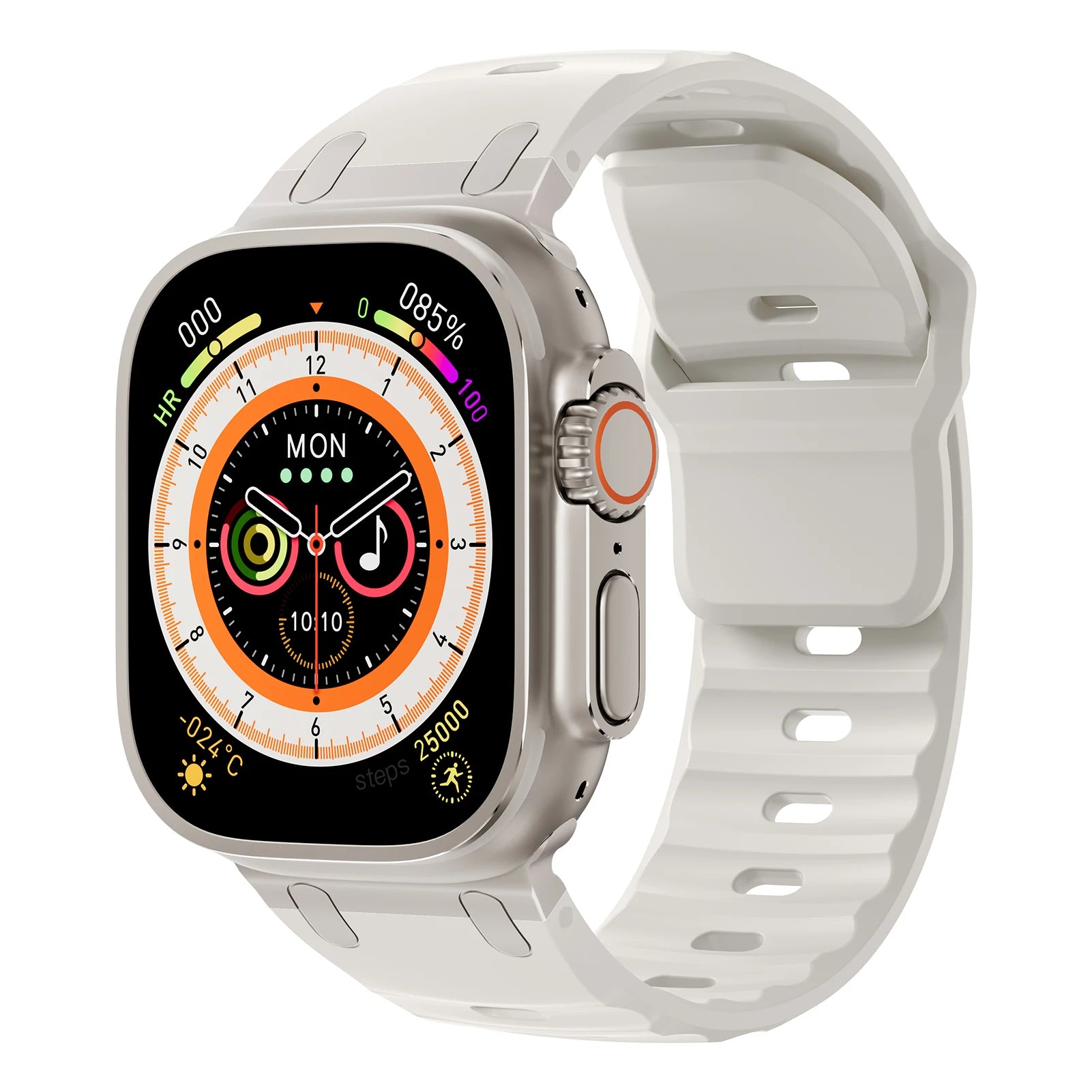 Sport Silicone Strap for  Watch Ultra 2 Band 49Mm Stainless Steel Correa Bracelet Iwatch Series 9 8 7 SE 10 45Mm 44Mm 46Mm