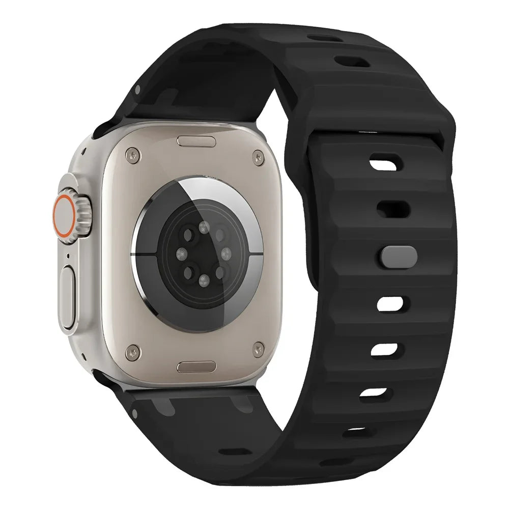 Sport Silicone Strap for  Watch Ultra 2 Band 49Mm Stainless Steel Correa Bracelet Iwatch Series 9 8 7 SE 10 45Mm 44Mm 46Mm