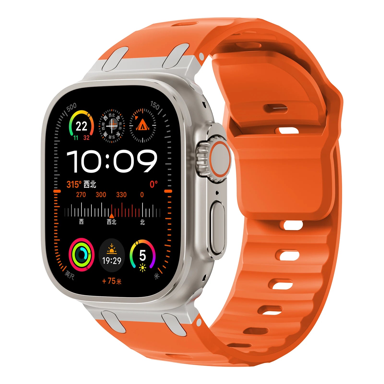 Sport Silicone Strap for  Watch Ultra 2 Band 49Mm Stainless Steel Correa Bracelet Iwatch Series 9 8 7 SE 10 45Mm 44Mm 46Mm