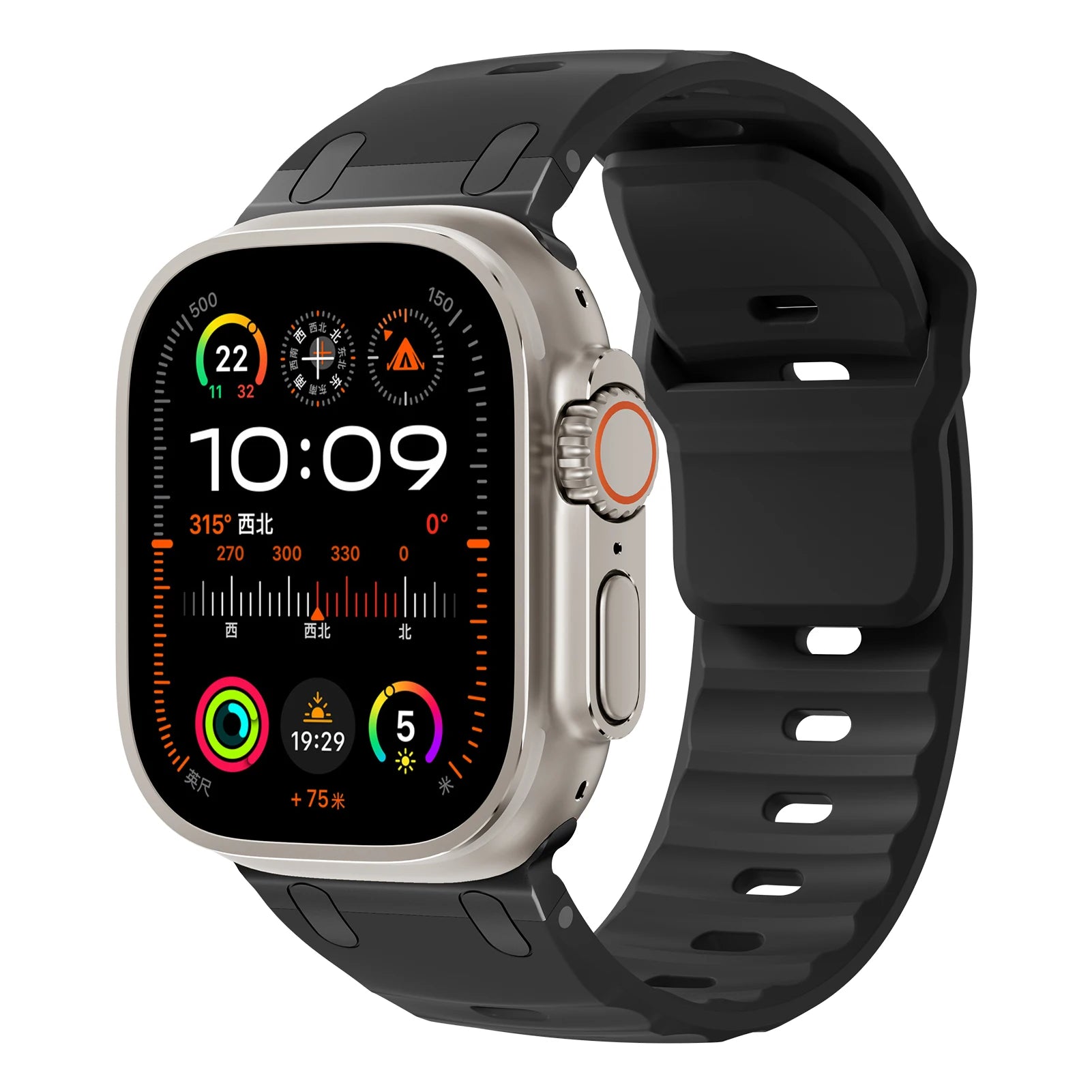 Sport Silicone Strap for  Watch Ultra 2 Band 49Mm Stainless Steel Correa Bracelet Iwatch Series 9 8 7 SE 10 45Mm 44Mm 46Mm