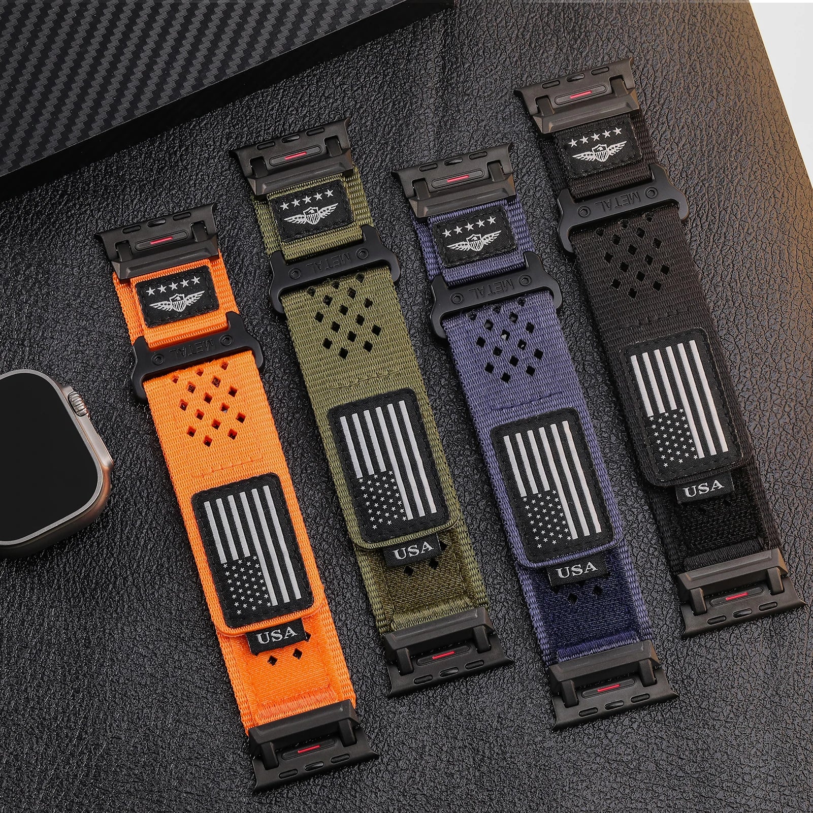 Nylon Loop Strap for  Watch Ultra 2 Band 49Mm 44Mm 45Mm 42Mm 46Mm Sport Correa Bracelet Iwatch Series 10 9 SE 8 7 6 5