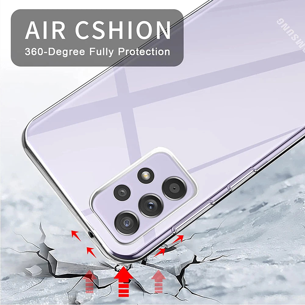 Ultra Thin Clear Phone Case for Samsung Galaxy A13 A23 A33 A53 A73 A12 A22 A32 A42 A52 A72 5G Silicone Transparent Cover Cases