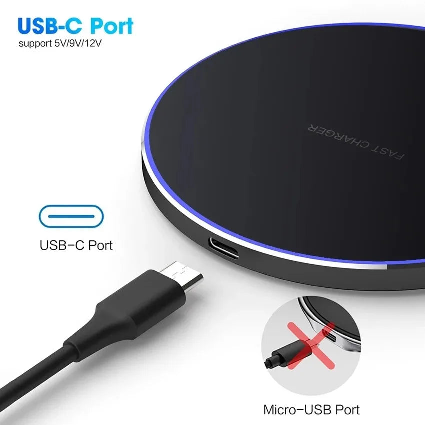100W Wireless Charger Pad Stand for Iphone 15 14 13 12 11 X XR  S22 S21 Xiaomi Phone Chargers Fast Charging Dock Station