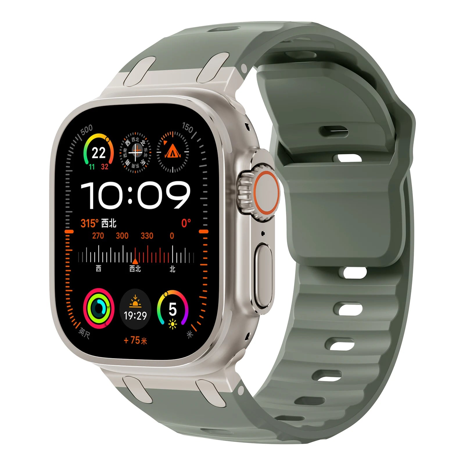 Sport Silicone Strap for  Watch Ultra 2 Band 49Mm Stainless Steel Correa Bracelet Iwatch Series 9 8 7 SE 10 45Mm 44Mm 46Mm